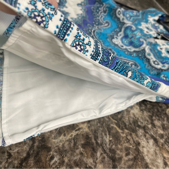 Talbots RSVP Women's Blue Paisley lined Top Blouse Size 2 side zip NWT - Picture 13 of 13